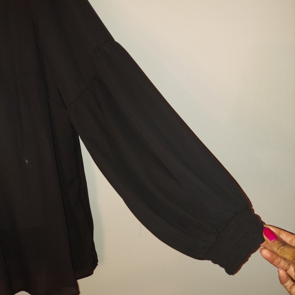Torrid Georgette Blouson Sleeve Blouse - Picture 7 of 12